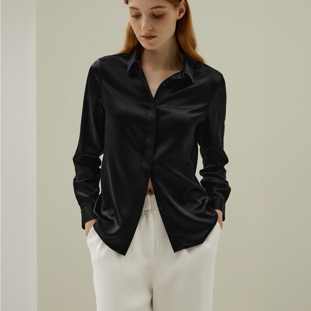 Lilysilk Basic Concealed Placket Women Silk Shirt